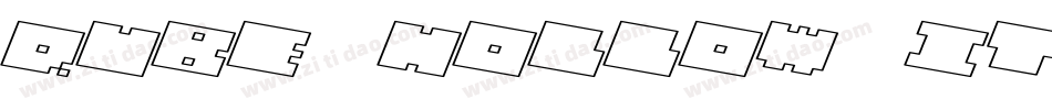 QUBE HOLLOW ITALIC字体转换
